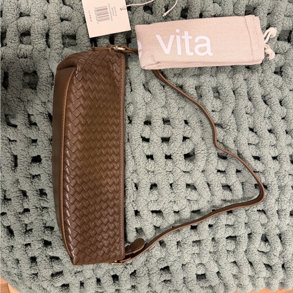 Dolce Vita Tan Woven Shoulder Bag